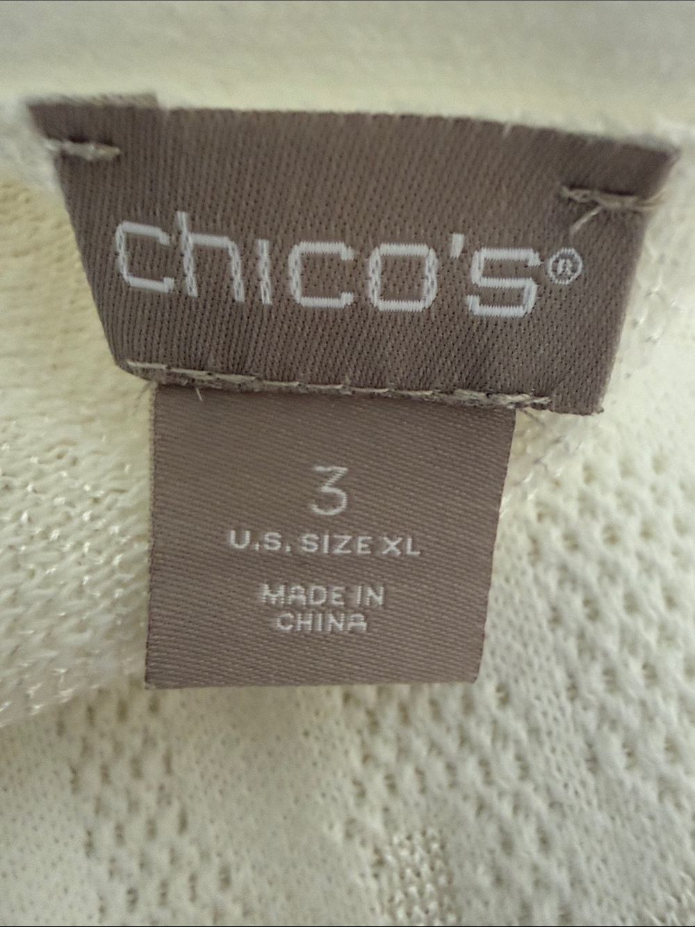 Chico's Cream Open-Front Cardigan with Turtleneck Layer - Picture 2 of 4